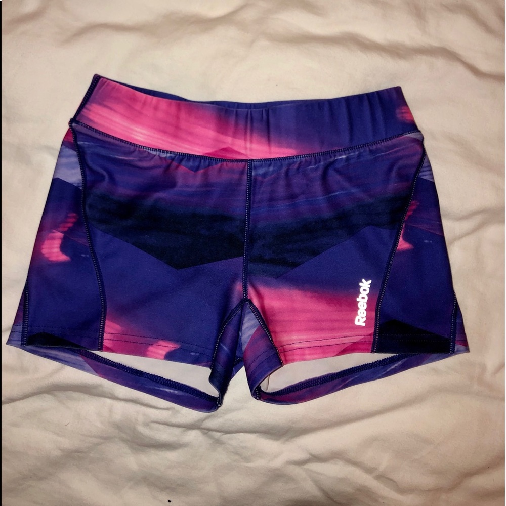 Reebok multicolored compression shorts/ spandex
